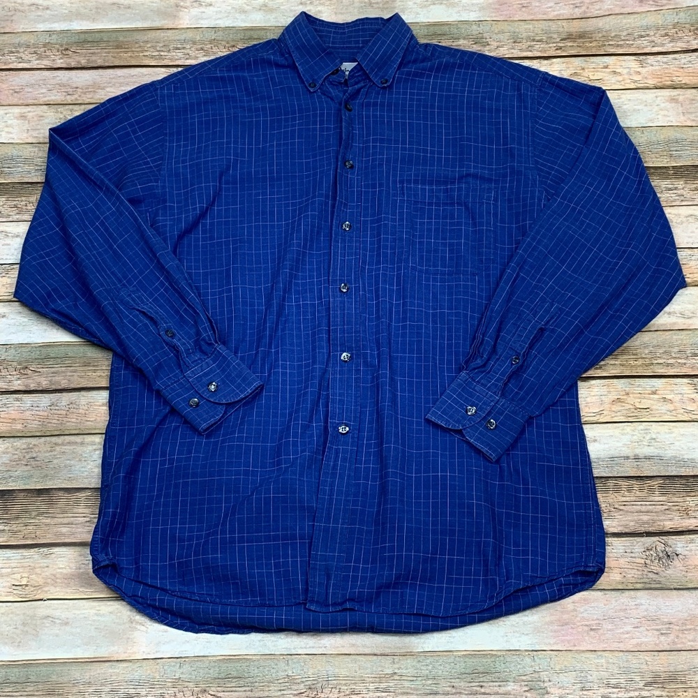 Pringle Scotland Blue Check Shirt Made in Italy M